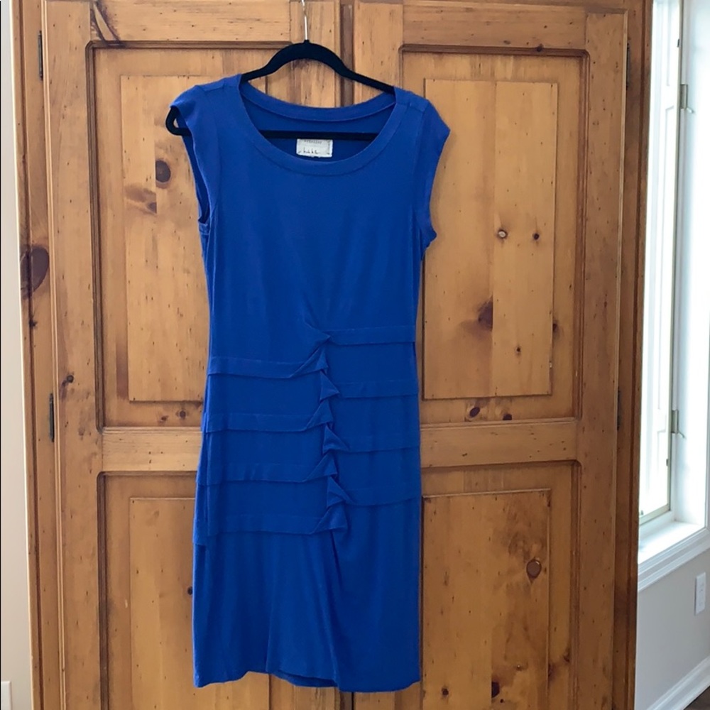 Nicole Miller Blue body con stretch dress